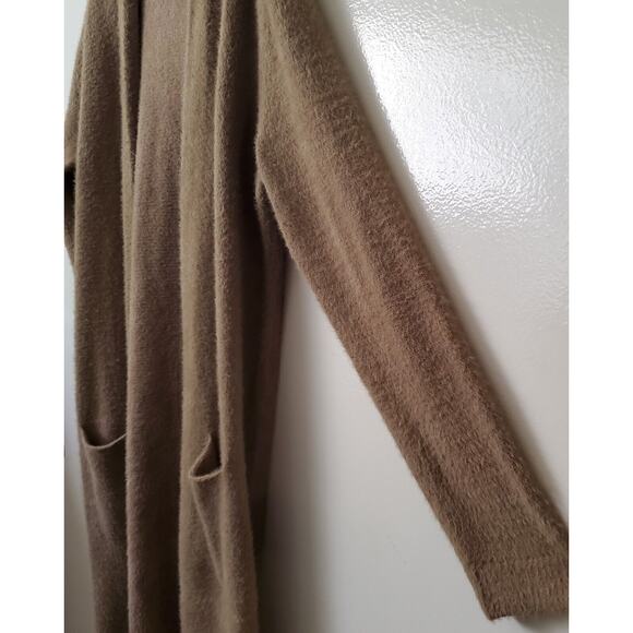 QIXING Womens Casual Open Front Knit Cardigan Long Sleeve Plush Cozy Warm - Picture 3 of 8